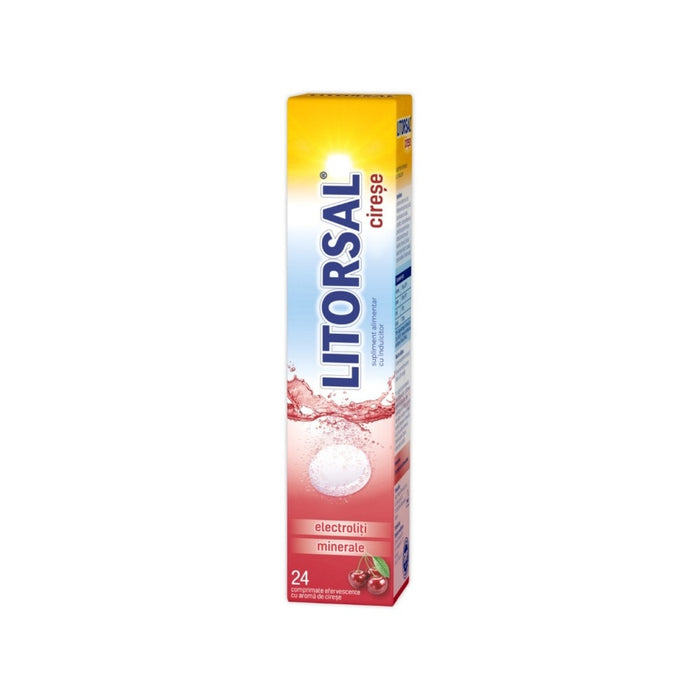 Supliment alimentar Zdrovit Litorsal Electroliți, aromă de cireșe, 24 comprimate efervescente