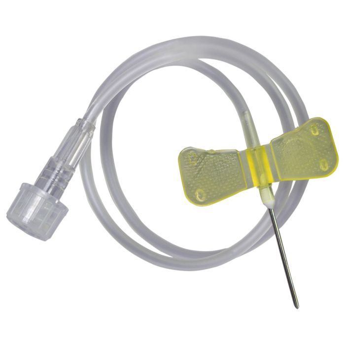 Microperfuzoare Prima, tip fluturaș, 20G, galbene, sterile, 100 bucăți