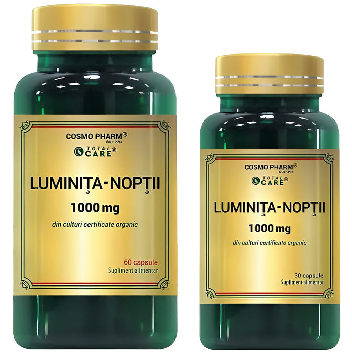 Supliment alimentar CosmoPharm Luminița-nopții 1000 mg, 60 comprimate + 30 comprimate
