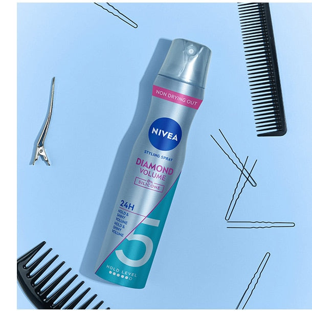 Fixativ Nivea Diamond Volume, fixare nivel 5, 250 ml