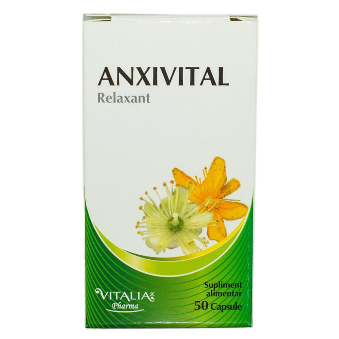Supliment alimentar Vitalia Pharma Anxivital Relaxant, 50 capsule