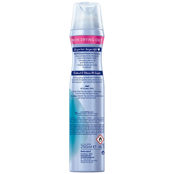 Fixativ Nivea Diamond Volume, fixare nivel 5, 250 ml