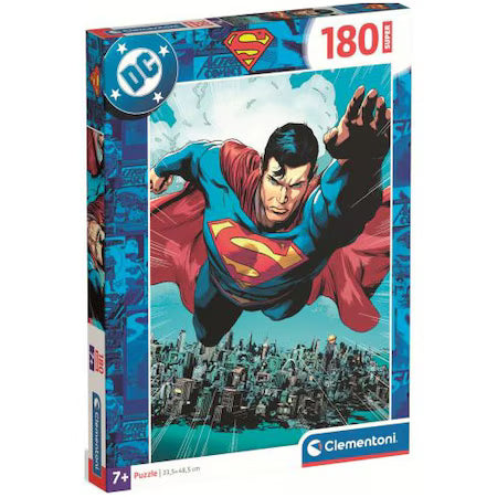 Puzzle Clementoni Superman 2025, 180 de piese, 7+ ani, 34,5 × 48,5 cm