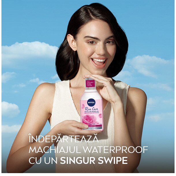Apă micelară Nivea Rose Care cu apă de trandafiri, pentru toate tipurile de ten, 400 ml