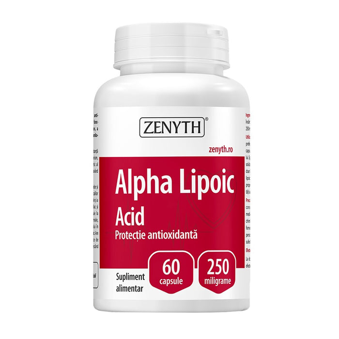 Supliment alimentar Zenyth Pharmaceuticals Alpha Lipoic Acid, 60 capsule