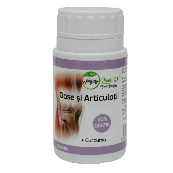 Supliment alimentar Natura Plant Oase și Articulații cu Curcuma, 72 capsule