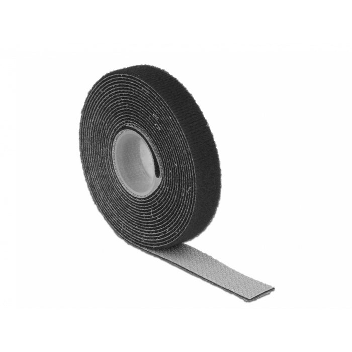 Rola cu arici, Delock 18711, neagră, 5 m x 13 mm