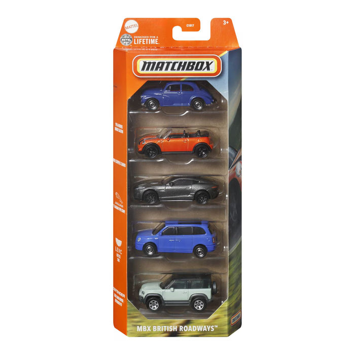 Set de 5 mașinuțe Mattel Matchbox British Roadways, 3+ ani