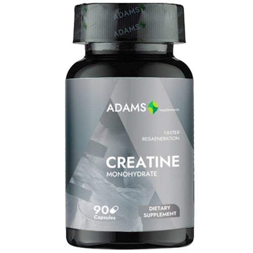 Supliment alimentar Adams cu creatină monohidrată, 2400 mg, 90 capsule vegetale