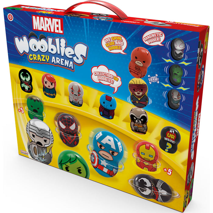 Set de joacă Wooblies Marvel Crazy Arena, Magnetic Power, 4 figurine și lansator, 3+ ani