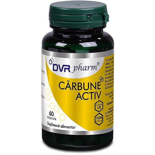 Supliment alimentar DVR Pharm Cărbune activ, 60 capsule