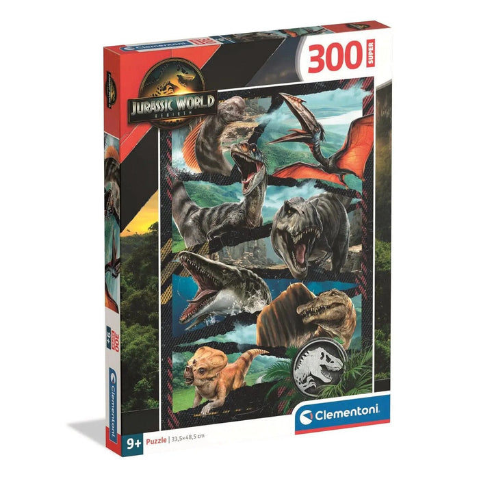 Puzzle Clementoni Jurassic World Rebirth, 300 piese, 9+ ani, 33,5 × 48,5 cm