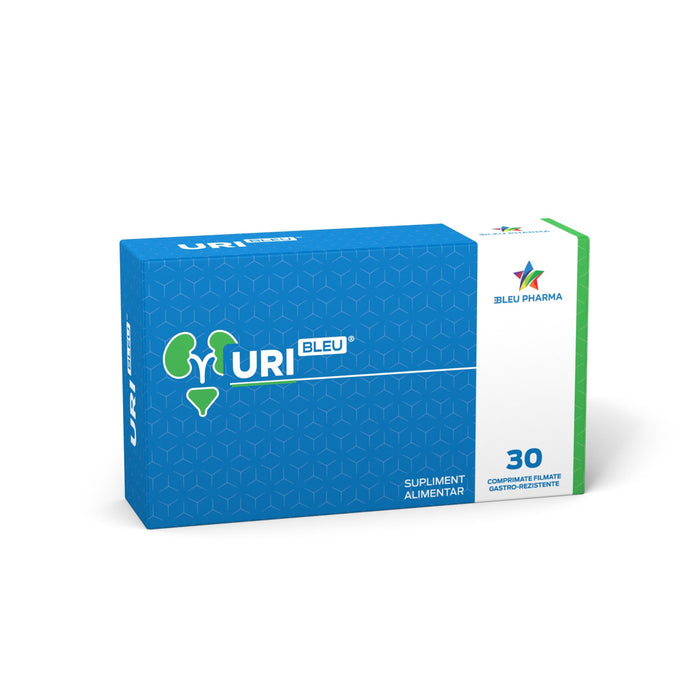 Supliment alimentar Bleupharma UriBleu, comprimate gastro-rezistente, 30 comprimate