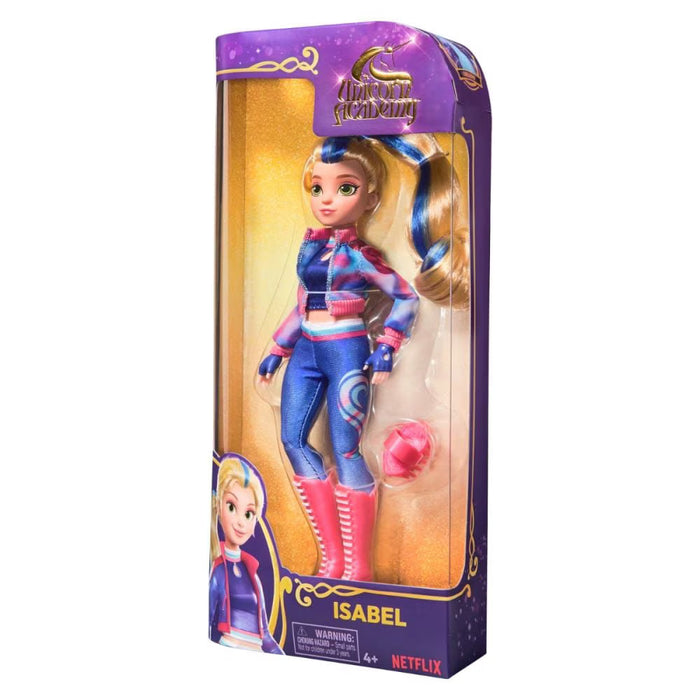 Păpușă fashion SpinMaster Unicorn Academy, Isabel, 24 cm, 4+ ani