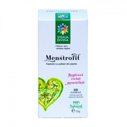 Supliment alimentar Steaua Divina Menstrofit, capsule cu pulberi din plante, 60 capsule