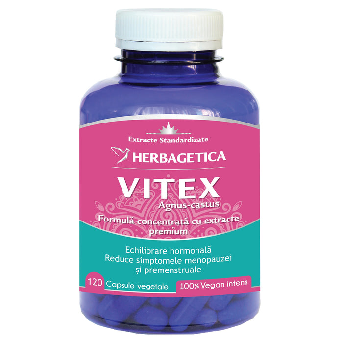 Supliment alimentar Herbagetica Vitex, capsule vegetale, 120 capsule