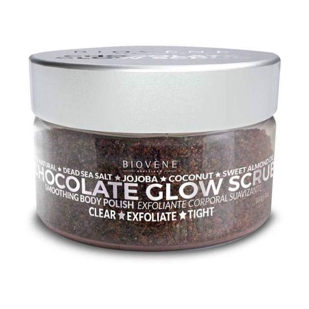 Scrub corporal exfoliant, Biovene Chocolate Glow Scrub, 200 g, aromă ciocolată
