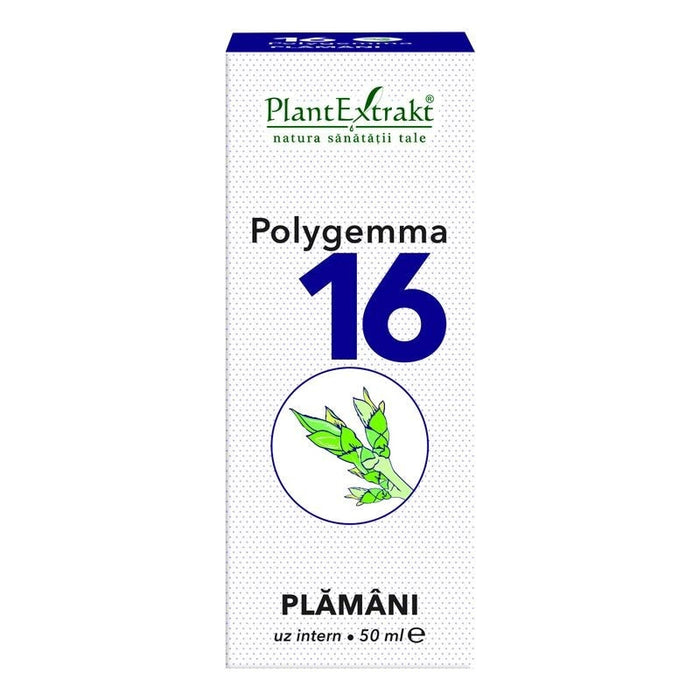 Supliment alimentar PlantExtrakt Polygemma 16 Plămâni, 50 ml