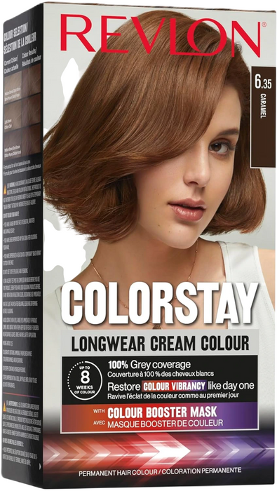 Vopsea permanentă de păr Revlon Colorstay, nuanța 6.35 Caramel, 165 ml