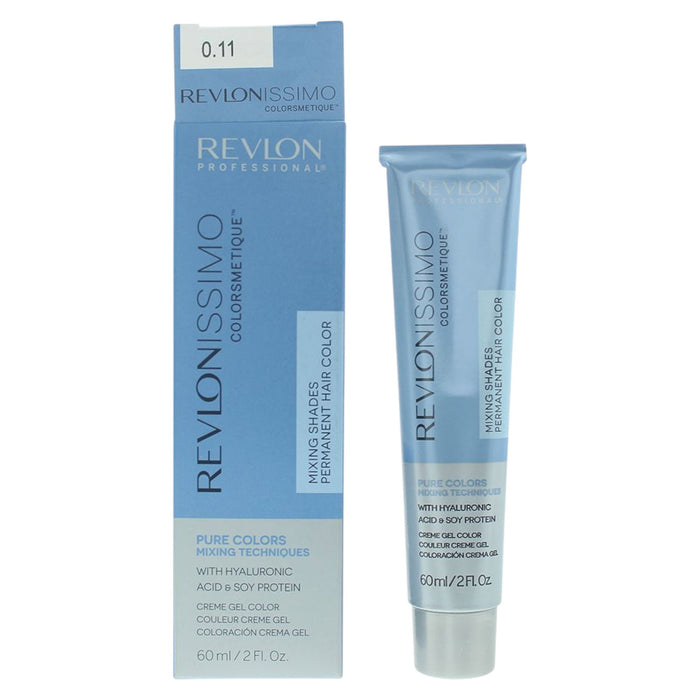 Vopsea permanentă de păr Revlon Revlonissimo Colorsmetique, nutritivă, nuanța 0.11 Grey, 60 ml