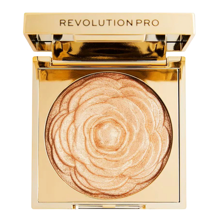 Fard de obraz și iluminator Revolution Pro Pro Lustre, nuanța Rose Gold, 9 g