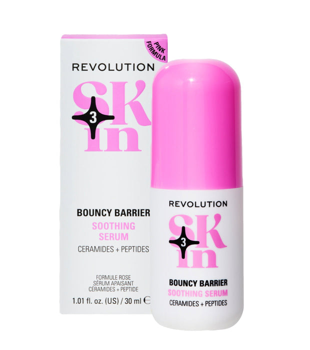 Ser pentru față Revolution Skincare Bouncy Barrier, calmant, cu ceramide și peptide, 30 ml