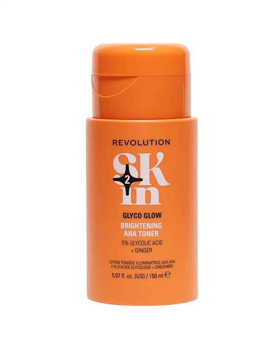 Loțiune tonică facială Revolution Skincare Glyco Glow, iluminatoare, cu 5% acid glicolic și ghimbir, 150 ml
