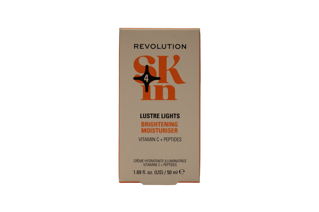 Cremă gel de față Revolution Skincare Lustre Lights, iluminatoare, cu vitamina C și peptide, 50 ml