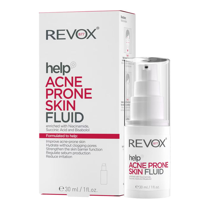 Fluid de față Revox B77 Help, pentru ten predispus la acnee, 30 ml