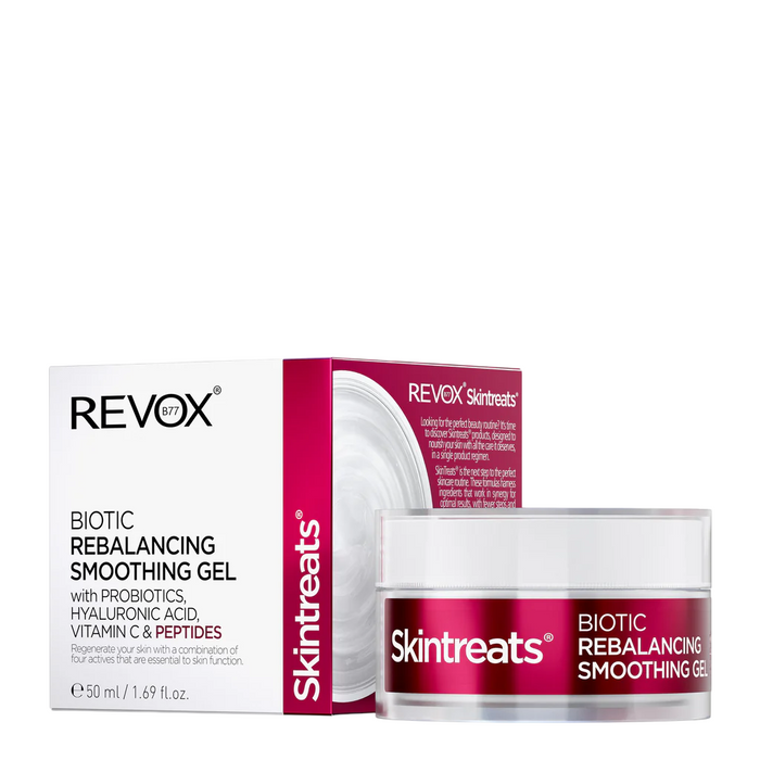 Gel de față Revox B77 Skintreats Biotic Rebalancing Smoothing Gel, reechilibrant, netezitor, 50 ml