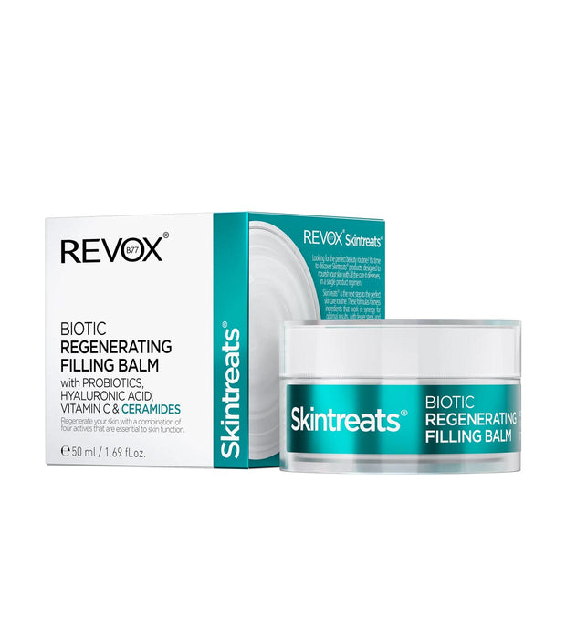 Balsam de față Revox B77 Skintreats Biotic, regenerant și cu efect de umplere, 50 ml