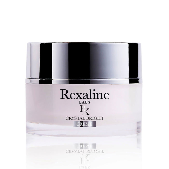 Cremă de față Rexaline Crystal Bright, iluminatoare, cu acid hialuronic și 3 substanțe active luminoase, 50 ml, tester
