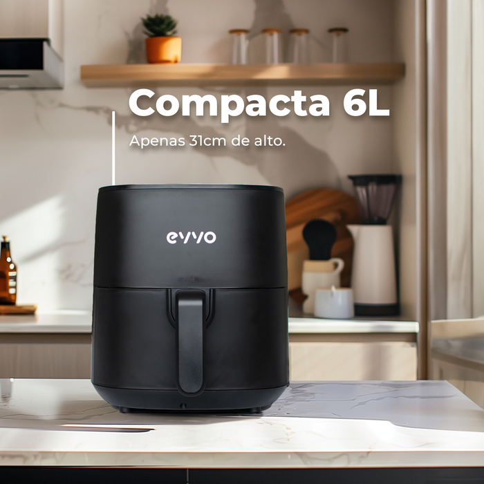 Friteuză cu aer cald Cecotec Tasty Fryer 6L, 6 l, 1700 W, 8 programe, albă
