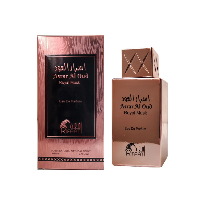 Apă de parfum Rifaat Asrar Al Oud Royal Musk, unisex, 80 ml