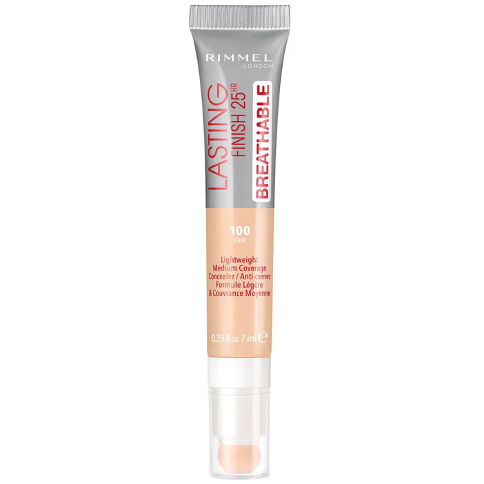 Corector cremă Rimmel London Lasting Finish, acoperire medie, nuanța 100 Fair, 7 ml