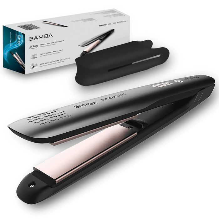 Placă de îndreptat părul Cecotec RitualCare 890 Titanium, 140–220 °C, plăci cu titan, 3 × 28,5 × 7,5 cm