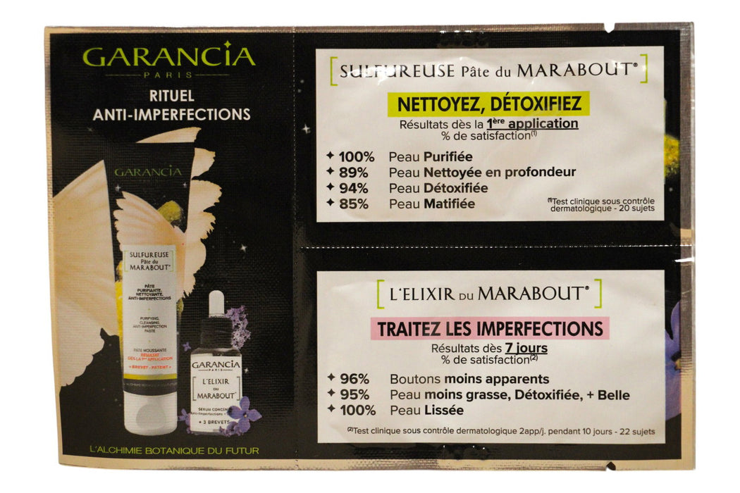Set cremă de curățare Garancia Rituel Anti-Imperfections Marabout Sulphurous + ser Marabout Elixir, 30 g + 15 ml, tester