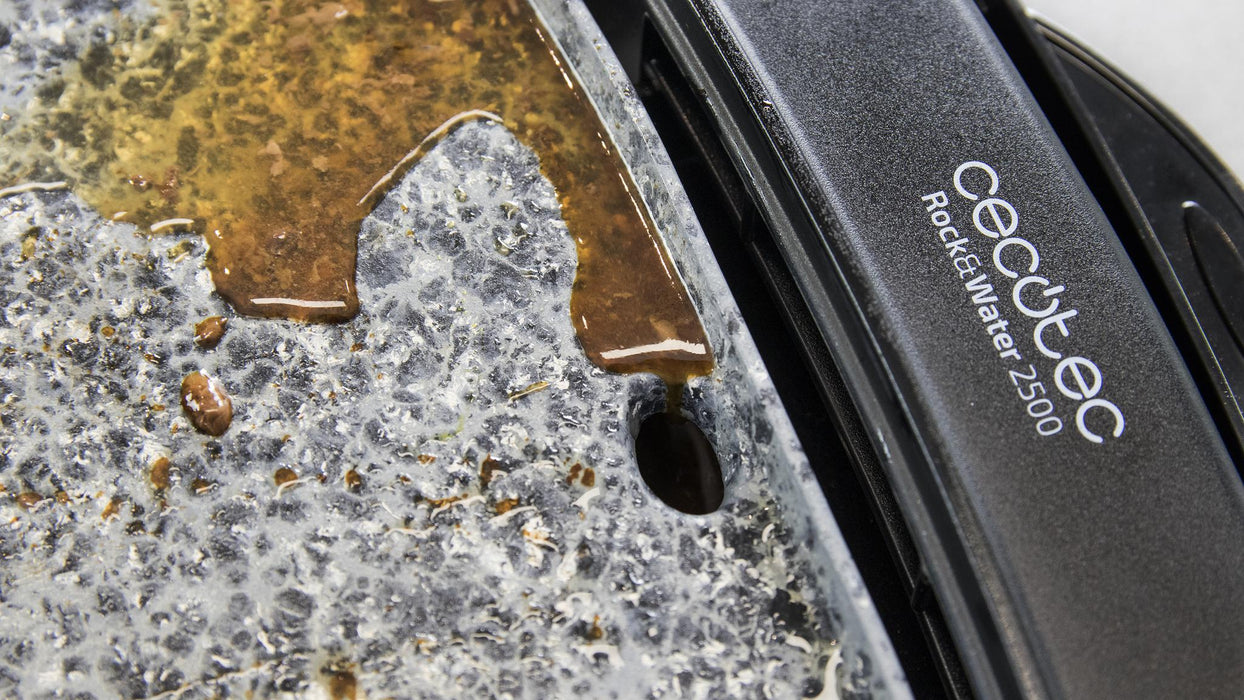 Grătar electric Cecotec Rock and Water 2500, 2150 W, suprafață de gătit 45 × 25 cm, oțel