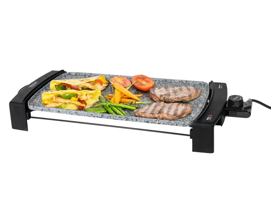 Grătar electric Cecotec Rock and Water 2500, 2150 W, suprafață de gătit 45 × 25 cm, oțel