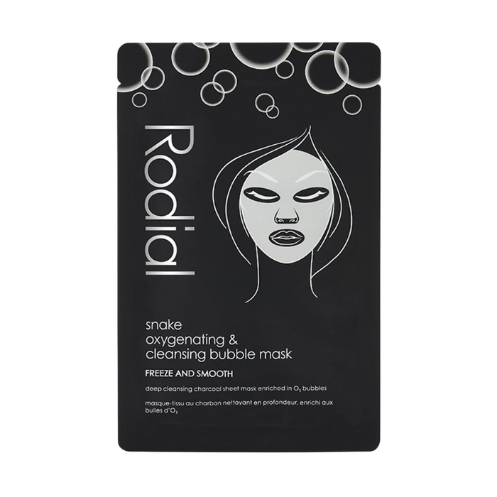 Mască facială cu bule Rodial Snake, cu efect de curățare, cu cărbune, 22 g
