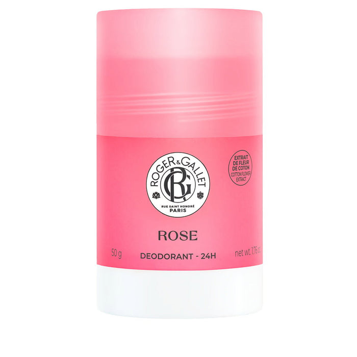 Deodorant stick Roger & Gallet Rose, protecție 24 h, pentru femei, 50 g