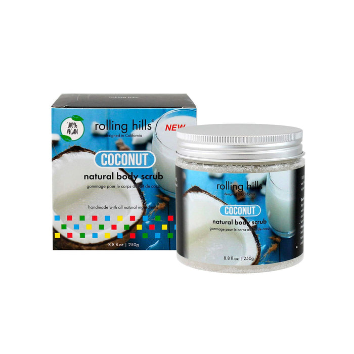 Exfoliant pentru corp Rolling Hills Coconut, pentru eliminarea impurităților, 250 g