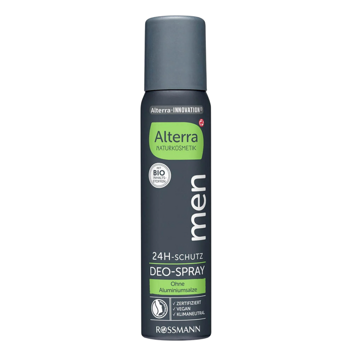 Deodorant spray Rossmann Alterra, pentru bărbați, fără săruri de aluminiu, 75 ml, tester