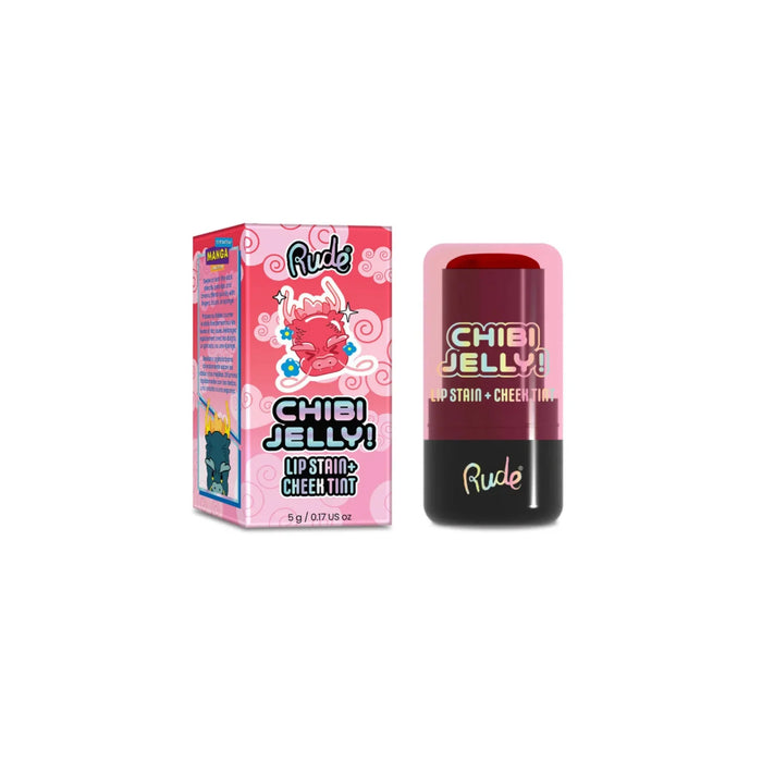Balsam pentru buze și obraji 2-în-1 Rude Cosmetics Chibi Jelly, nuanța Sakura, 5 g