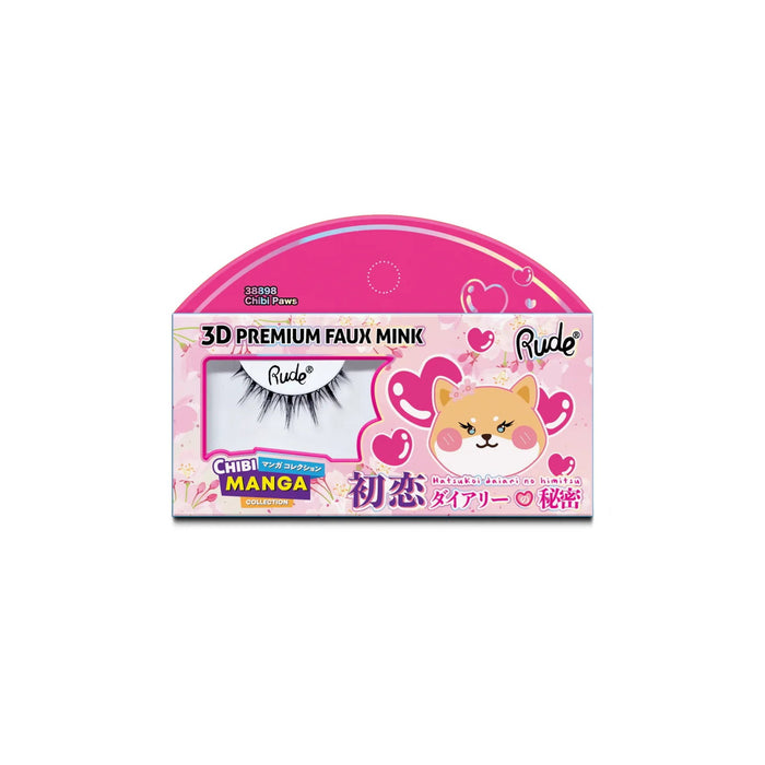 Gene false Rude Cosmetics Chibi Manga Faux Mink Chibi Paws, efect 3D