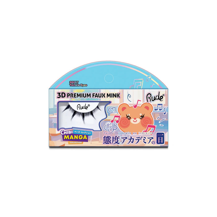 Gene false Rude Cosmetics Chibi Manga Twinkle Eyes, efect 3D, aspect de nurcă sintetică