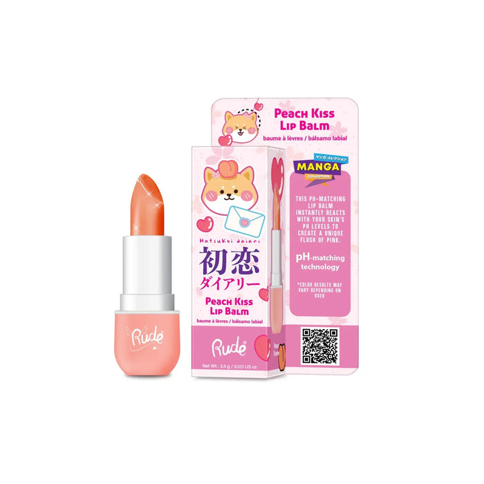 Balsam de buze Rude Cosmetics Peach Kiss, hidratant, 3,5 ml