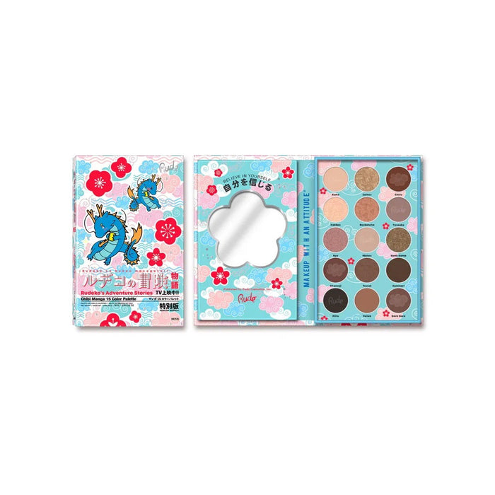 Paletă de farduri de ochi Rude Cosmetics Rudeko's Adventure Stories, 15 nuanțe
