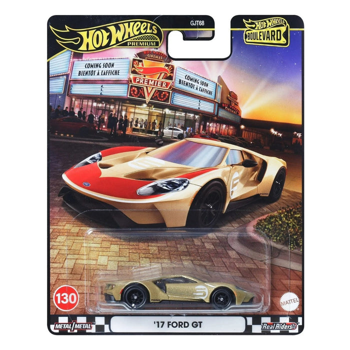 Mașinuță Mattel Hot Wheels Boulevard, 2017 Ford GT, Metal/Metal, Real Riders