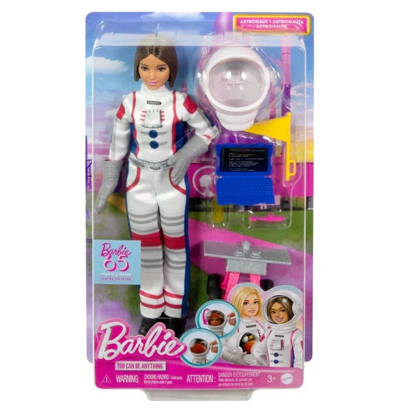Păpușă Mattel Barbie Astronaut, cu cască și laptop, 3+ ani